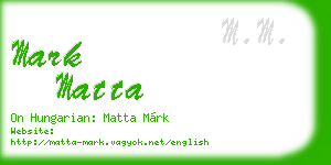 mark matta business card