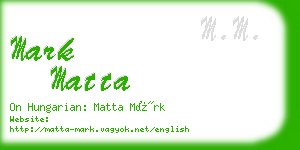 mark matta business card